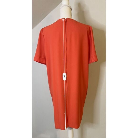 Vintage Orange MOD Pocket Mini Dress Women’s 8 - Picture 6 of 10